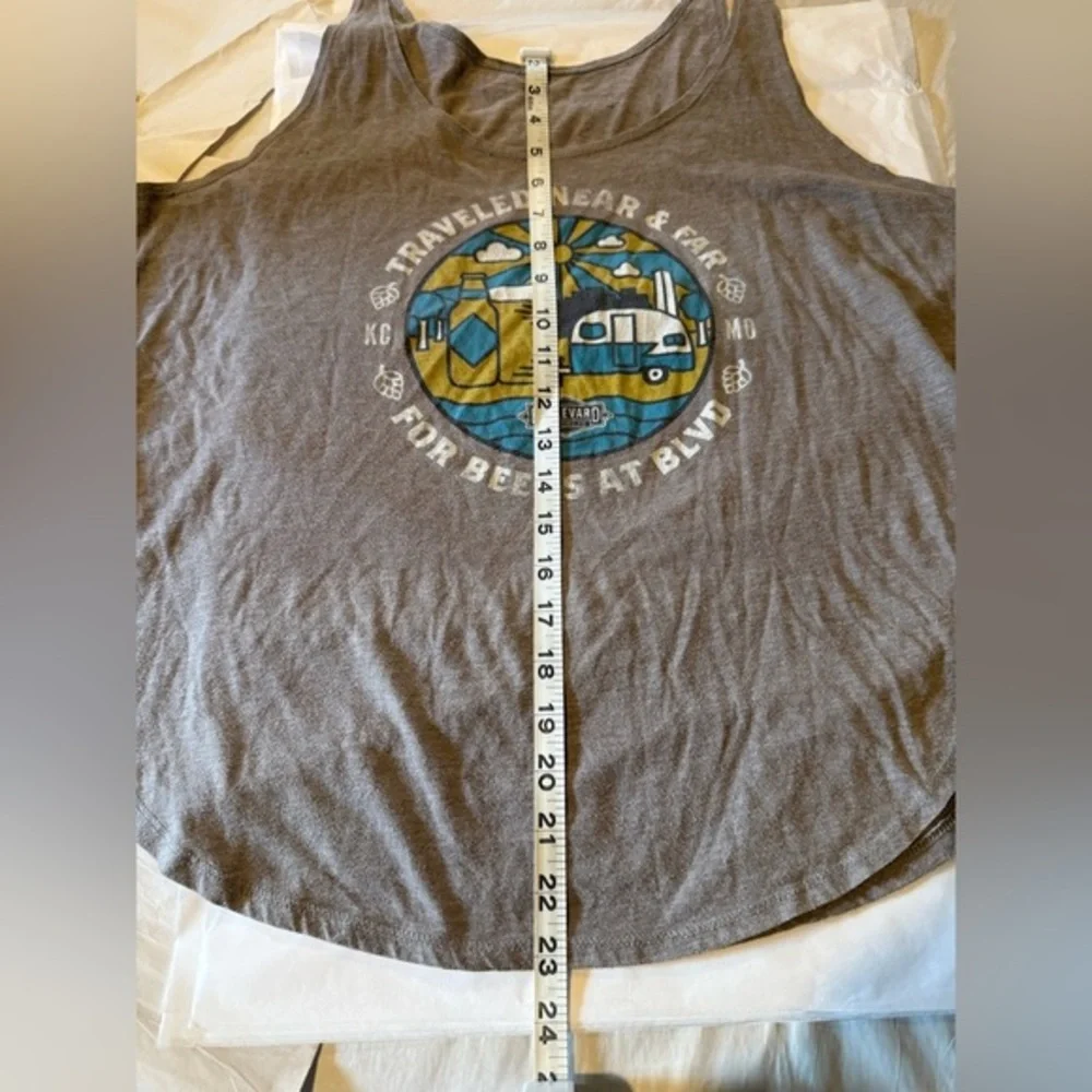 Women’s Boulevard Brewing Co. Tank Top – “Traveled Near & Far” Graphic | Size L - Picture 8 of 9